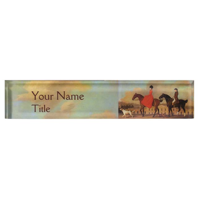 ELEGANT HORSE RIDING NAMEPLATE (Front)