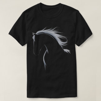 Elegant Horse Silhouette Graphic Art Design for Ho T-Shirt