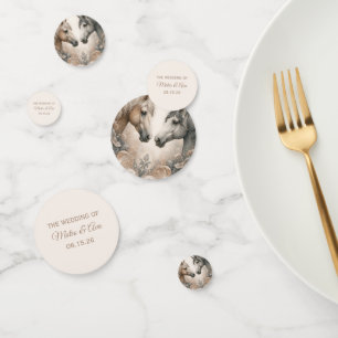 Elegant Horses Custom Wedding Table Confetti
