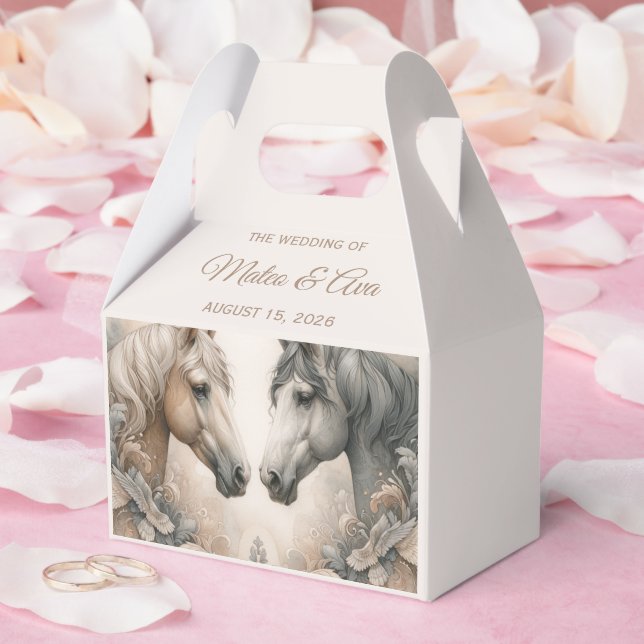 Elegant Horses Wedding Favour Box (Wedding)