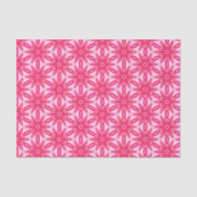 Elegant Hot Pink Geometric Pattern Girly Chic Tissue Paper (Front)