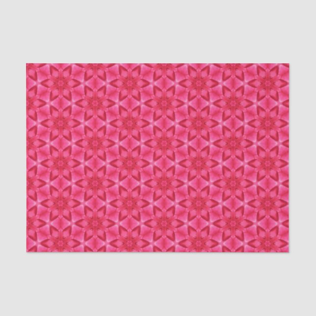Elegant Hot Pink Geometric Pattern Girly Chic Tissue Paper (Front)