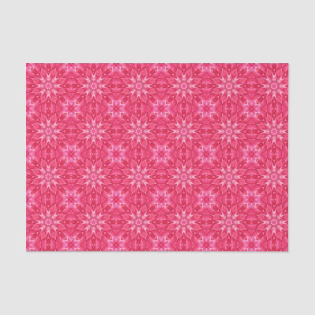 Elegant Hot Pink Geometric Pattern Girly Chic Tissue Paper (Front)