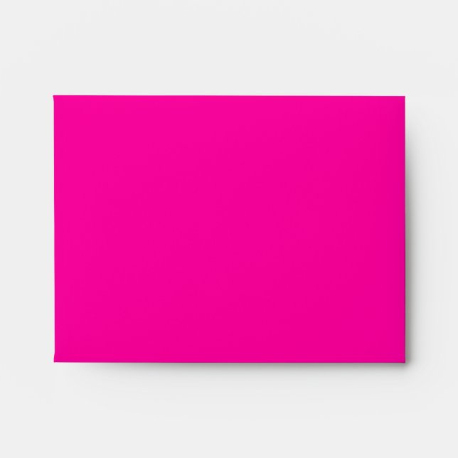 Elegant Hot Pink Linen RSVP Envelope (Front)