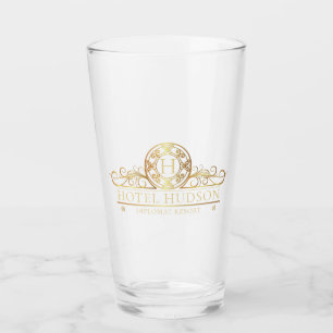Elegant Hotel Business Gold Glass