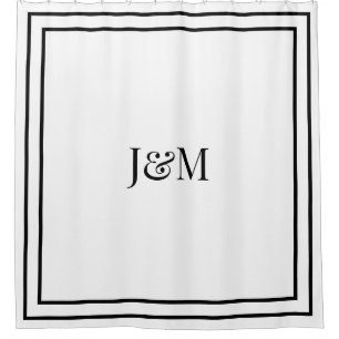 Elegant Hotel Chic Stylish Monogram Ampersand Shower Curtain