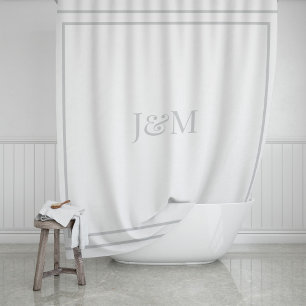 Elegant Hotel Chic Stylish Monogram Ampersand Shower Curtain