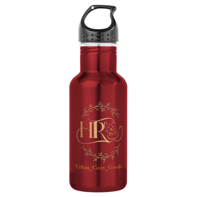 Elegant HR Monogram Stainless steel bottle (Front)