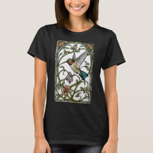Elegant hummingbird artwork botanical boho chic T-Shirt