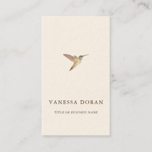 Elegant Hummingbird Business Card