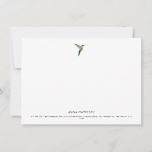 Elegant Hummingbird Card