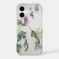 Elegant Hummingbird Garden Watercolor Painting