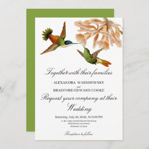 Elegant Hummingbird Lily Sage Green Wedding