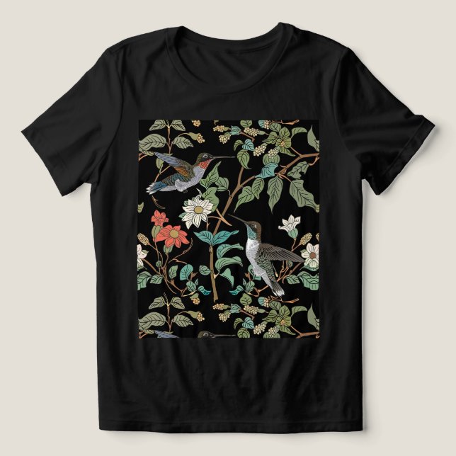 Elegant Hummingbird T-shirt Tri-Blend Shirt (Design Front)
