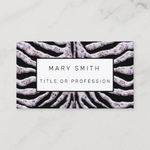 Elegant Hybrid Floral-Animal Business Card