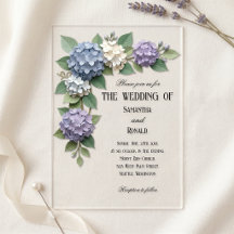 Elegant Hydrangea Floral Corner Acrylic Wedding
