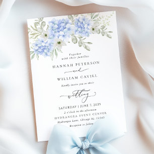 Elegant Hydrangea Floral Wedding Invitation