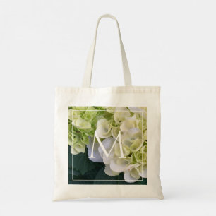 Elegant Hydrangea Monogram Custom Love Bible Verse Tote Bag