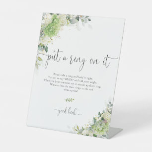 Elegant Hydrangeas Put A Ring On It Sign