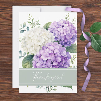 Elegant Hydrangeas Thank You Card