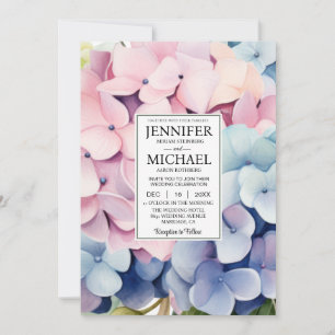 Elegant Hydrangeas Wedding Invitations