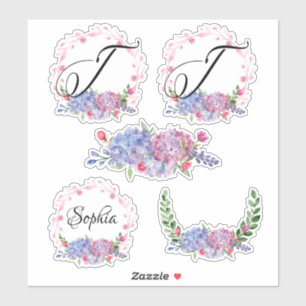 Elegant Hydrangeas   Wreaths   Monogram   Letter T
