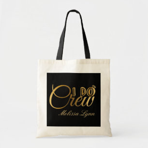 elegant I do crew personalise Wedding Tote Bag
