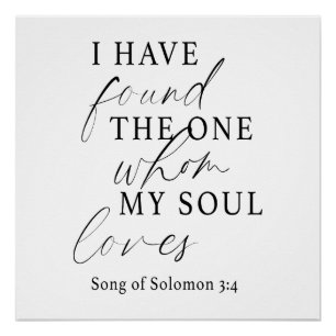 Elegant I Have Found The One Quote Wedding  Poster