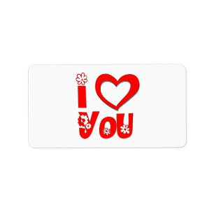 Elegant I Love You Throw Pillow Minimalist Red Label