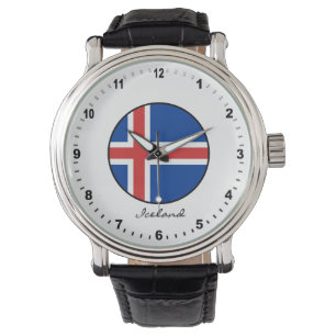 Elegant Iceland Watch & Icelandic Flag