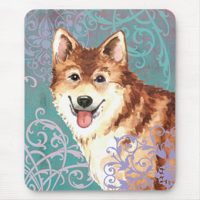 Elegant Icelandic Sheepdog Mouse Pad (Front)