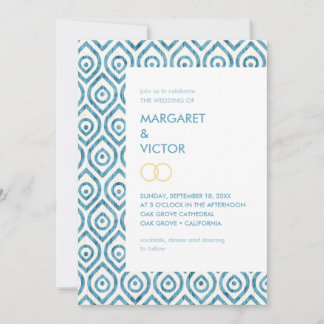 Elegant Ikat pattern Wedding Invitation