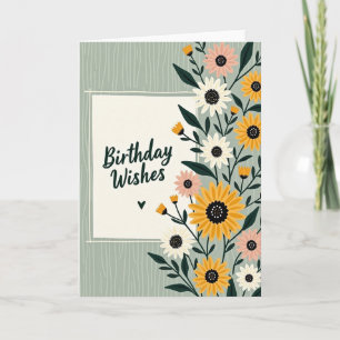 Elegant Illustrated Birthday Card