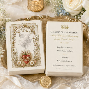 Elegant Immaculate Heart of Mary Wedding Favour