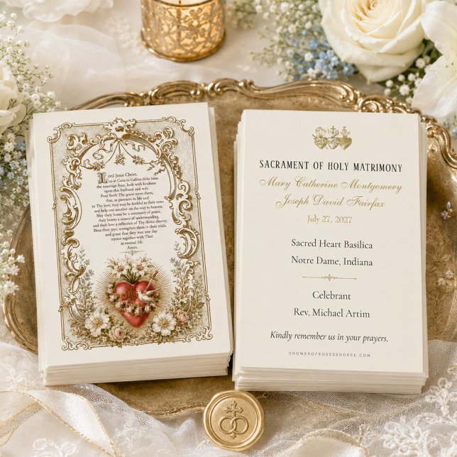 Elegant Immaculate Heart of Mary Wedding Favour (Creator Uploaded)