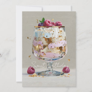 Elegant Impasto Raspberry Dessert Invitation