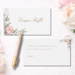 Elegant In Bloom Baby Shower Game Guess How Many Enclosure Card