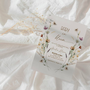 Elegant "In Bloom" Baby Shower Party Invitation