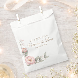Elegant In Bloom Pink Party Celebration Thank You Favour Bags