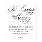Elegant In Loving Memory Black Calligraphy | Chic