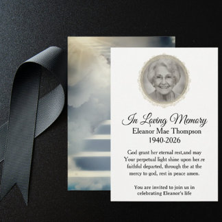 Elegant In Loving Memory Invitation