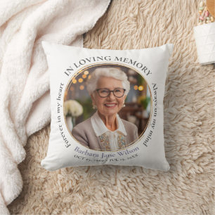 Elegant In Loving Memory Memorial Funeral Keepsake Cushion
