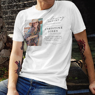 Elegant In Loving Memory Memorial Funeral Tribute T-Shirt