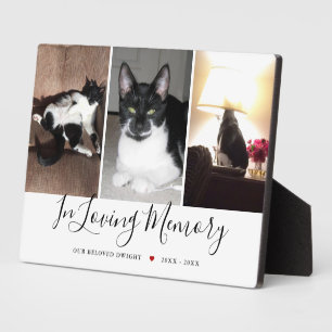 Elegant In Loving Memory Pet Photo Collage Plaque