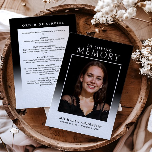 Elegant In Loving Memory Photo Funeral/Memorial  Programme (Creator Uploaded)