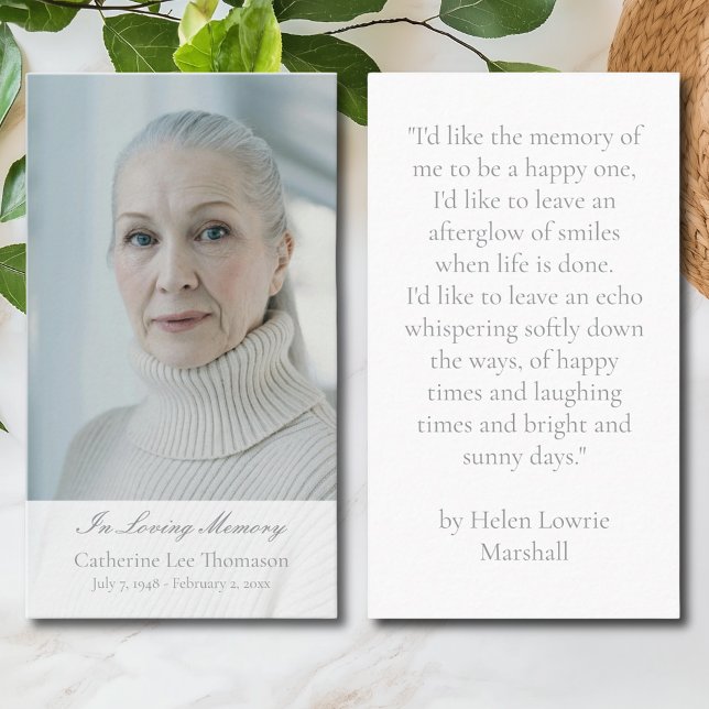 Elegant In Loving Memory Photo Prayer Cards (Elegant In Loving Memory Photo Prayer Cards
)