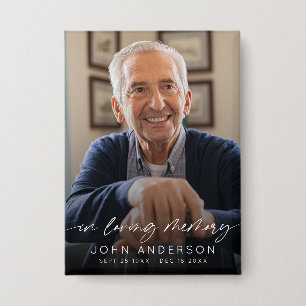 Elegant In Loving Memory Script Photo Funeral 