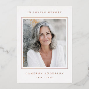 Elegant In Loving memory sympathy thank you card