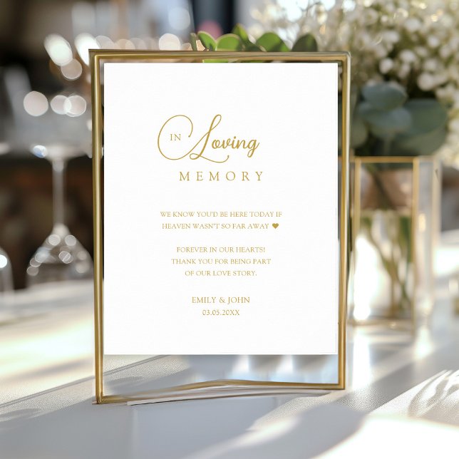 Elegant In Loving Memory Wedding Poster (Creator Uploaded)