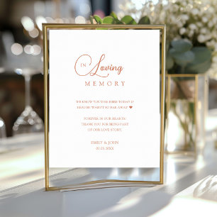 Elegant In Loving Memory Wedding Poster